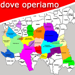 mappa comuni bassa bergamasca